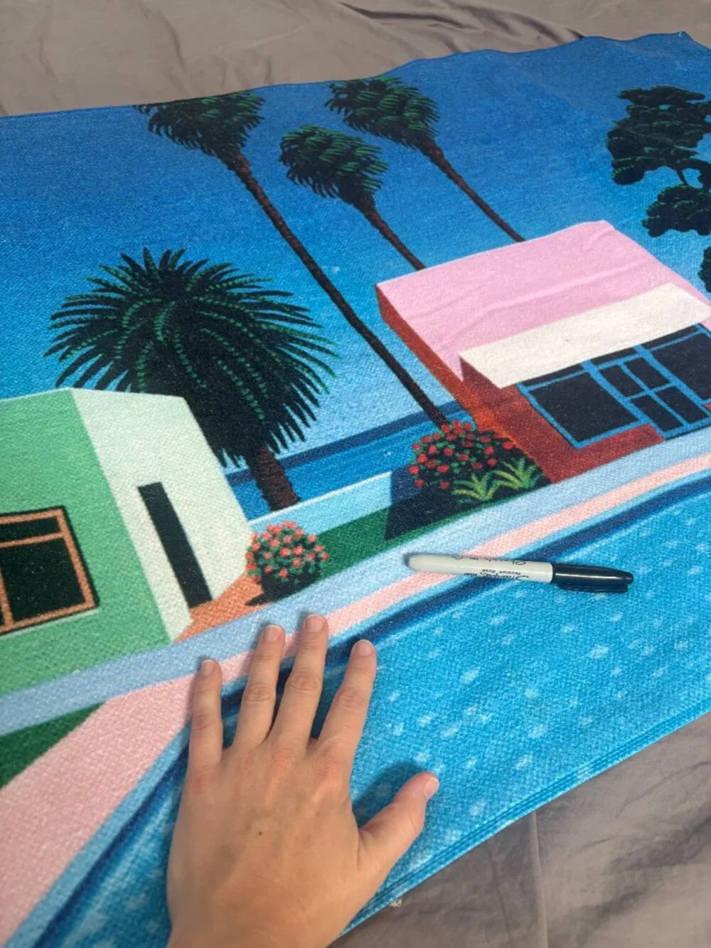 Pacific Breeze 1 Towel with art by Hiroshi Nagai, Light in the Attic